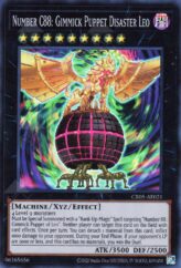 This is an image for the product Number C88: Gimmick Puppet Disaster Leo that has a rarity of Super Rare in the Creation Pack 05 with a card code of CR05-AE021 that is available on the TEKKX Product website.