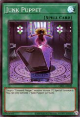 This is an image for the product Junk Puppet that has a rarity of Super Rare in the Creation Pack 05 with a card code of CR05-AE023 that is available on the TEKKX Product website.