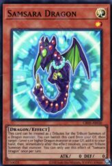 This is an image for the product Samsara Dragon that has a rarity of Super Rare in the Creation Pack 05 with a card code of CR05-AE030 that is available on the TEKKX Product website.