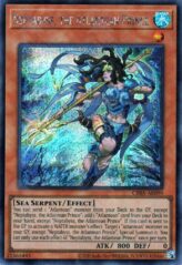 This is an image for the product Neptabyss, the Atlantean Prince that has a rarity of Secret Rare in the Creation Pack 05 with a card code of CR05-AE099 that is available on the TEKKX Product website.