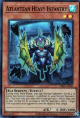 This is an image for the product Atlantean Heavy Infantry that has a rarity of Super Rare in the Creation Pack 05 with a card code of CR05-AE100 that is available on the TEKKX Product website.