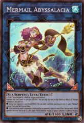 This is an image for the product Mermail Abyssalacia that has a rarity of Super Rare in the Creation Pack 05 with a card code of CR05-AE124 that is available on the TEKKX Product website.