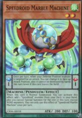 This is an image for the product Speedroid Marble Machine that has a rarity of Super Rare in the Creation Pack 06 with a card code of CR06-AE018 that is available on the TEKKX Product website.