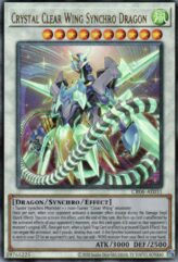 This is an image for the product Crystal Clear Wing Synchro Dragon that has a rarity of Ultimate Rare in the Creation Pack 06 with a card code of CR06-AE031 that is available on the TEKKX Product website.