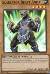 This is an image for the product Gladiator Beast Andal that has a rarity of Super Rare in the Creation Pack 06 with a card code of CR06-AE044 that is available on the TEKKX Product website.