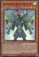 This is an image for the product Gladiator Beast Bestiari that has a rarity of Super Rare in the Creation Pack 06 with a card code of CR06-AE048 that is available on the TEKKX Product website.