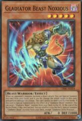This is an image for the product Gladiator Beast Noxious that has a rarity of Super Rare in the Creation Pack 06 with a card code of CR06-AE054 that is available on the TEKKX Product website.