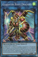 This is an image for the product Gladiator Beast Dragases that has a rarity of Super Rare in the Creation Pack 06 with a card code of CR06-AE064 that is available on the TEKKX Product website.