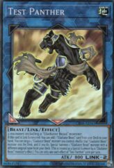 This is an image for the product Test Panther that has a rarity of Super Rare in the Creation Pack 06 with a card code of CR06-AE065 that is available on the TEKKX Product website.