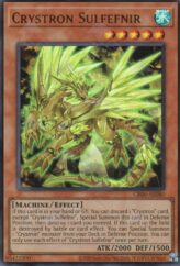 This is an image for the product Crystron Sulfefnir that has a rarity of Ultra Rare in the Creation Pack 06 with a card code of CR06-AE080 that is available on the TEKKX Product website.