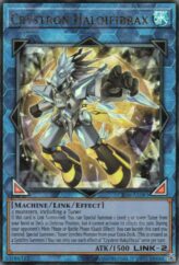 This is an image for the product Crystron Halqifibrax that has a rarity of Ultimate Rare in the Creation Pack 06 with a card code of CR06-AE085 that is available on the TEKKX Product website.