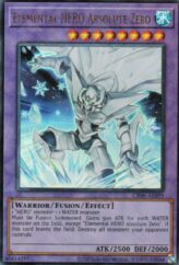 This is an image for the product Elemental HERO Absolute Zero that has a rarity of Ultimate Rare in the Creation Pack 06 with a card code of CR06-AE099 that is available on the TEKKX Product website.