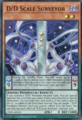 This is an image for the product D/D Scale Surveyor that has a rarity of Ultra Rare in the Creation Pack 09 with a card code of CR09-AE010 that is available on the TEKKX Product website.