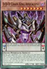 This is an image for the product D/D/D Chaos King Apocalypse that has a rarity of Common in the Creation Pack 09 with a card code of CR09-AE013 that is available on the TEKKX Product website.