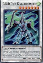 This is an image for the product D/D/D Gust King Alexander that has a rarity of Common in the Creation Pack 09 with a card code of CR09-AE018 that is available on the TEKKX Product website.