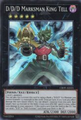 This is an image for the product D/D/D Marksman King Tell that has a rarity of Super Rare in the Creation Pack 09 with a card code of CR09-AE021 that is available on the TEKKX Product website.