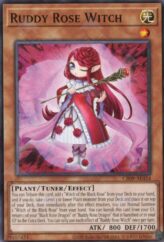 This is an image for the product Ruddy Rose Witch that has a rarity of Common in the Creation Pack 09 with a card code of CR09-AE034 that is available on the TEKKX Product website.