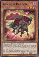 This is an image for the product Red Rose Dragon that has a rarity of Common in the Creation Pack 09 with a card code of CR09-AE036 that is available on the TEKKX Product website.
