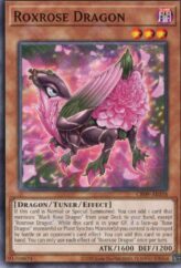 This is an image for the product Roxrose Dragon that has a rarity of Common in the Creation Pack 09 with a card code of CR09-AE038 that is available on the TEKKX Product website.