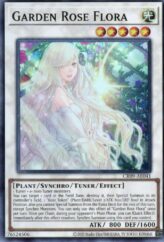 This is an image for the product Garden Rose Flora that has a rarity of Super Rare in the Creation Pack 09 with a card code of CR09-AE041 that is available on the TEKKX Product website.