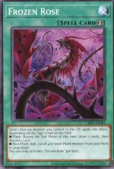 This is an image for the product Frozen Rose that has a rarity of Common in the Creation Pack 09 with a card code of CR09-AE045 that is available on the TEKKX Product website.