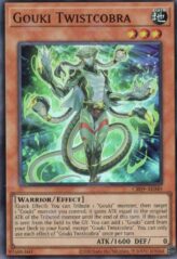 This is an image for the product Gouki Twistcobra that has a rarity of Super Rare in the Creation Pack 09 with a card code of CR09-AE049 that is available on the TEKKX Product website.