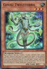 This is an image for the product Gouki Twistcobra that has a rarity of Super Rare in the Creation Pack 09 with a card code of CR09-AE049 that is available on the TEKKX Product website.