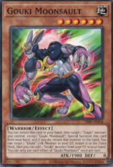 This is an image for the product Gouki Moonsault that has a rarity of Common in the Creation Pack 09 with a card code of CR09-AE054 that is available on the TEKKX Product website.