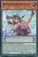 This is an image for the product DoSolfachord Cutia that has a rarity of Ultra Rare in the Creation Pack 09 with a card code of CR09-AE060 that is available on the TEKKX Product website.