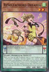 This is an image for the product ReSolfachord Dreamia that has a rarity of Common in the Creation Pack 09 with a card code of CR09-AE061 that is available on the TEKKX Product website.
