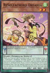 This is an image for the product ReSolfachord Dreamia that has a rarity of Common in the Creation Pack 09 with a card code of CR09-AE061 that is available on the TEKKX Product website.