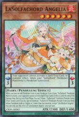 This is an image for the product LaSolfachord Angelia that has a rarity of Common in the Creation Pack 09 with a card code of CR09-AE065 that is available on the TEKKX Product website.