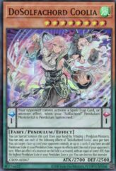 This is an image for the product DoSolfachord Coolia that has a rarity of Super Rare in the Creation Pack 09 with a card code of CR09-AE067 that is available on the TEKKX Product website.