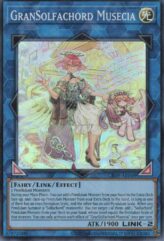 This is an image for the product GranSolfachord Musecia that has a rarity of Super Rare in the Creation Pack 09 with a card code of CR09-AE068 that is available on the TEKKX Product website.