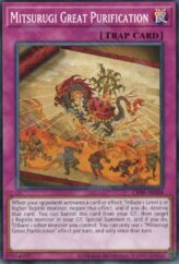 This is an image for the product Mitsurugi Great Purification that has a rarity of Common in the Creation Pack 09 with a card code of CR09-AE088 that is available on the TEKKX Product website.