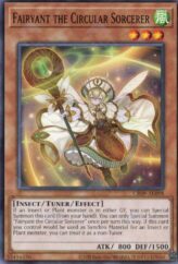 This is an image for the product Fairyant the Circular Sorcerer that has a rarity of Common in the Creation Pack 09 with a card code of CR09-AE098 that is available on the TEKKX Product website.