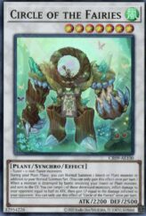 This is an image for the product Circle of the Fairies that has a rarity of Super Rare in the Creation Pack 09 with a card code of CR09-AE100 that is available on the TEKKX Product website.
