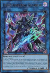 This is an image for the product D/D/D Abyss King Gilgamesh that has a rarity of Ultra Rare in the Creation Pack 09 +1 Bonus Pack with a card code of CR09-AES11 that is available on the TEKKX Product website.