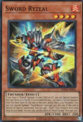 This is an image for the product Sword Ryzeal that has a rarity of Super Rare in the Deck-Build Pack: Crossover Breakers with a card code of DBCB-AE001 that is available on the TEKKX Product website.