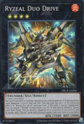 This is an image for the product Ryzeal Duo Drive that has a rarity of Super Rare in the Deck-Build Pack: Crossover Breakers with a card code of DBCB-AE006 that is available on the TEKKX Product website.