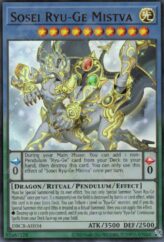 This is an image for the product Sosei Ryu-Ge Mistva that has a rarity of Ultra Rare in the Deck-Build Pack: Crossover Breakers with a card code of DBCB-AE034 that is available on the TEKKX Product website.