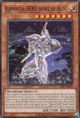 This is an image for the product Elemental HERO Spirit of Neos that has a rarity of Common in the Duel-Ignition Deck: HERO with a card code of DI01-AE005 that is available on the TEKKX Product website.