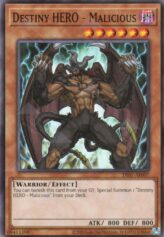 This is an image for the product Destiny HERO - Malicious that has a rarity of Common in the Duel-Ignition Deck: HERO with a card code of DI01-AE007 that is available on the TEKKX Product website.