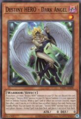 This is an image for the product Destiny HERO - Dark Angel that has a rarity of Common in the Duel-Ignition Deck: HERO with a card code of DI01-AE008 that is available on the TEKKX Product website.