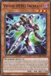 This is an image for the product Vision HERO Increase that has a rarity of Common in the Duel-Ignition Deck: HERO with a card code of DI01-AE010 that is available on the TEKKX Product website.