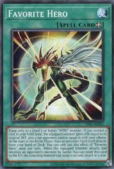 This is an image for the product Favorite Hero that has a rarity of Common in the Duel-Ignition Deck: HERO with a card code of DI01-AE021 that is available on the TEKKX Product website.