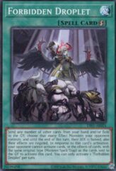 This is an image for the product Forbidden Droplet that has a rarity of Common in the Duel-Ignition Deck: HERO with a card code of DI01-AE024 that is available on the TEKKX Product website.