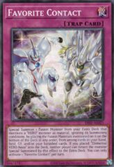 This is an image for the product Favorite Contact that has a rarity of Common in the Duel-Ignition Deck: HERO with a card code of DI01-AE025 that is available on the TEKKX Product website.