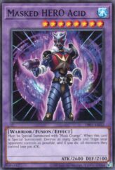This is an image for the product Masked HERO Acid that has a rarity of Common in the Duel-Ignition Deck: HERO with a card code of DI01-AE032 that is available on the TEKKX Product website.