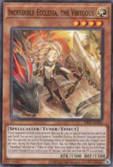 This is an image for the product Incredible Ecclesia, the Virtuous that has a rarity of Common in the Duel-Ignition Deck: Swordsoul with a card code of DI02-AE004 that is available on the TEKKX Product website.